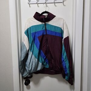 Vintage Purple & Blue Windbreaker
